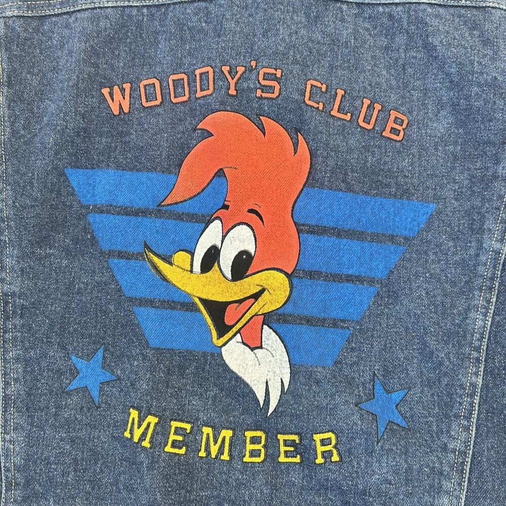 1957 Walter Lantz Woody Woodpecker Woody's Club Member Denim Jacket Sz 13 Chrty - Picture 10 of 10